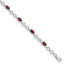 Infinity Oval Garnet Bracelet in Sterling Silver, 3mm, 7 Inch - Sophia Jewelers