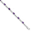 Twisted Amethyst Bracelet in Sterling Silver, 3mm, 7 Inch - Sophia Jewelers