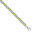 Peridot Bracelet in Sterling Silver, 5mm Textured, 7 Inch - Sophia Jewelers