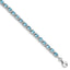 Sterling Silver Rhodium-plated Blue Topaz and Diamond Bracelet