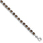 Smoky Quartz and Diamond Bracelet in Sterling Silver, 4mm (0.02 ct. tw.), 7 Inch - Sophia Jewelers