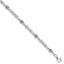 Tanzanite & Diamond Bracelet in Sterling Silver, 4mm (0.07 ct. tw.), 7 Inch - Sophia Jewelers