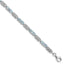 Round Aquamarine & Diamond Bracelet in Sterling Silver (0.02 ct. tw.), 7 Inch - Sophia Jewelers