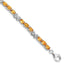 Oval Citrine Bracelet in Sterling Silver, 5mm, 7 Inch - Sophia Jewelers