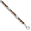Smoky Quartz Bracelet in Sterling Silver, 5mm, 7 Inch - Sophia Jewelers
