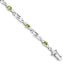 Peridot Bracelet in Sterling Silver, 6mm, 7 Inch - Sophia Jewelers