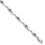 Diamond & Tanzanite Bracelet in Sterling Silver, 3mm (0.08 ct. tw.), 7 Inch - Sophia Jewelers