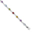 Rainbow Gemstone Bracelet in Sterling Silver, 3mm, 7 Inch - Sophia Jewelers