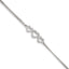 Linked Cubic Zirconia Open Hearts Link Bracelet in Sterling Silver, 7 Inch - Sophia Jewelers
