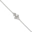 Cubic Zirconia Anchor Charm Bracelet in Sterling Silver, 7 Inch - Sophia Jewelers
