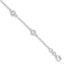Bezel Cubic Zirconia Station Bracelet in Sterling Silver, 5.3mm, 7.8 Inch - Sophia Jewelers