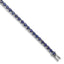 Oval Blue Sapphire Bracelet in Sterling Silver, 7.5 Inch - Sophia Jewelers