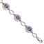 Amethyst Open Link Bracelet in Sterling Silver, 7.5 Inch - Sophia Jewelers