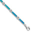 Sterling Silver Rhodium-plated Lab Created Opal Bars Bracelet