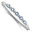 Swiss Blue Topaz Bangle Bracelet in Sterling Silver, 64.5mm, 7.2 Inch - Sophia Jewelers