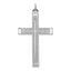 Laser-Cut Cross Pendant in Sterling Silver, 44mm Satin - Sophia Jewelers