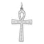 Sterling Silver Rhodium-plated Laser Designed Cross Pendant