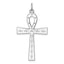 Sterling Silver Rhodium-plated Laser Designed Cross Pendant