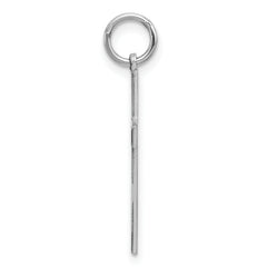 Sterling Silver Rhodium-plated Laser Designed Cross Pendant