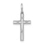 Sterling Silver Rhodium-plated Laser Designed Cross Charm