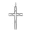 Sterling Silver Rhodium-plated Laser Designed Cross Pendant