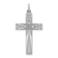 Sterling Silver Rhodium-plated Laser Designed Cross Pendant