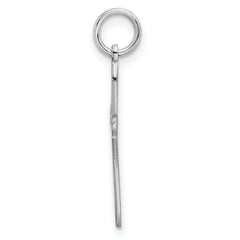 Sterling Silver Rhodium-plated Laser Designed Cross Pendant