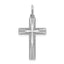 Sterling Silver Rhodium-plated Laser Designed Cross Pendant