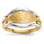 Curve Ring in 14K Two-Tone Gold, Textured, Size 7 - Sophia Jewelers