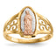 White Lady of Guadalupe Ring in 14K Two-Tone Gold, Textured, Size 7 - Sophia Jewelers