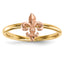 14k Two-tone Polished Fleur de Lis Ring