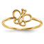 14k Polished Butterfly Ring