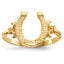Horseshoe Ring in 14K Yellow Gold, 2mm, Size 7 - Sophia Jewelers