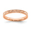 Rose Floral Band in 14K Rose Gold, 2.48mm, Size 7 - Sophia Jewelers