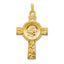 Cross with St. Anthony Medal Pendant in 14K Yellow Gold, 39mm - Sophia Jewelers