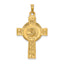 14k Cross w/St. Michael Medal Pendant