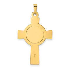 14K Cross With Coast Guard Insignia Pendant