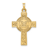 14k Cross w/Coast Guard Insignia Pendant