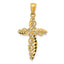 14k Scroll Design Cross Pendant