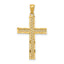 Filigree Cross Pendant in 14K Yellow Gold, 34mm Diamond-Cut - Sophia Jewelers