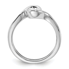 14K White Gold Lab Grown Diamond Bezel Set Solitaire Complete Engagement Ring