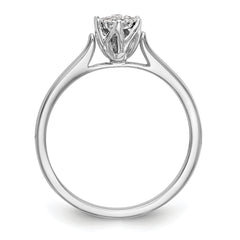 14k White Gold Complete Diamond Cluster Engagement Ring