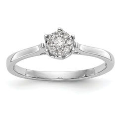 14k White Gold Complete Diamond Cluster Engagement Ring