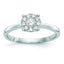 Halo Cluster Diamond Engagement Ring in 14K White Gold (1/3 ct. tw.), Size 7 - Sophia Jewelers