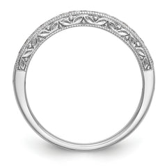 14K White Gold 1/5 carat Diamond Complete Wedding Band