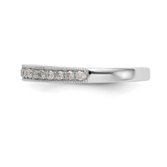 14K White Gold 1/5 carat Diamond Complete Wedding Band
