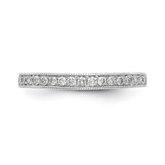 14K White Gold 1/5 carat Diamond Complete Wedding Band