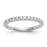 14K White Gold Diamond Wedding Band