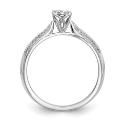 14K White Gold Complete Diamond Cluster Engagement Ring