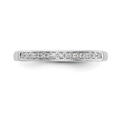 14K White Gold 1/6 carat Diamond Complete Wedding Band